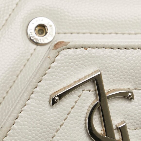 SAINT LAURENT White Leather Wallet - Picture 4 of 11